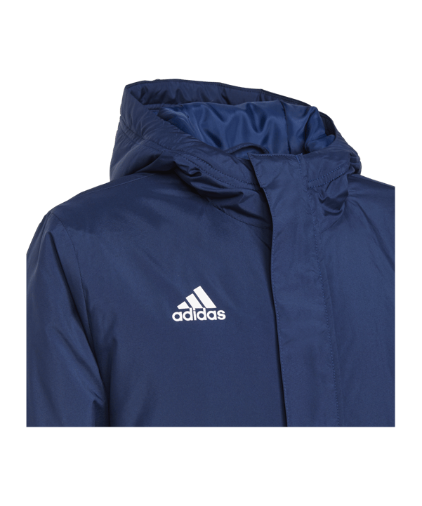 adidas Entrada 22 Stadium Jacke Kids Blau - dunkelblau