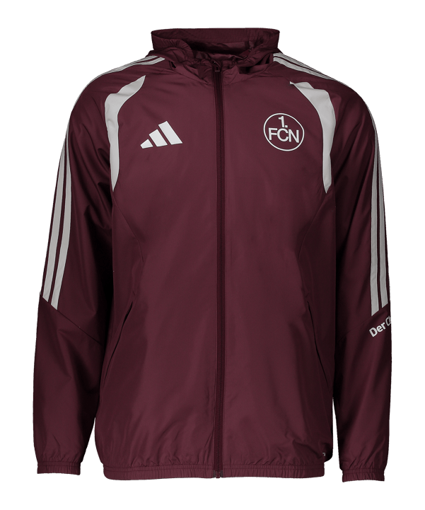 adidas 1. FC Nürnberg Allwetter Jacke 2026/2027 Rot - rot