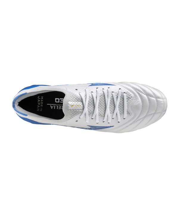 Mizuno Morelia Neo IV Beta Made in Japan FG Mugen Weiss Blau F25 - weiss
