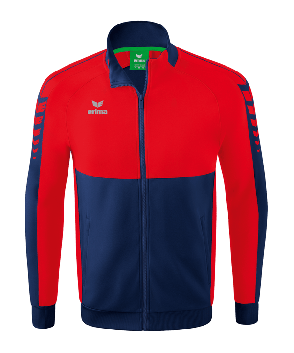 Erima Six Wings Trainingsjacke Kids Blau Rot | - blau