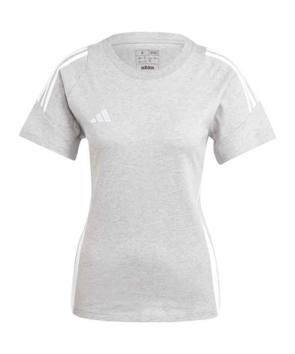 adidas Tiro 24 T-Shirt Damen Grau Weiss