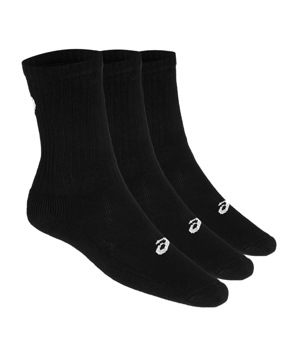 Asics 3er Pack Crew Sock Socken Schwarz F0900 - schwarz