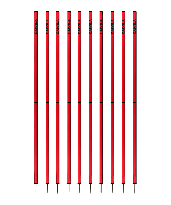 Cawila ACADEMY Slalomstangen 10er Set (33mmx170cm) Rot