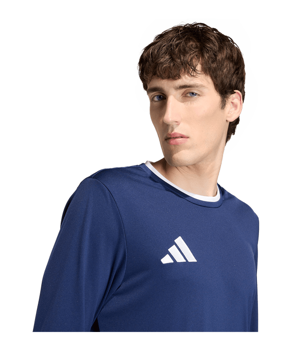 adidas Entrada 26 Trikot Langarm Dunkelblau - weiss