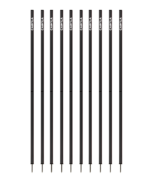 Cawila ACADEMY Slalomstangen 10er Set (33mmx170cm) Schwarz