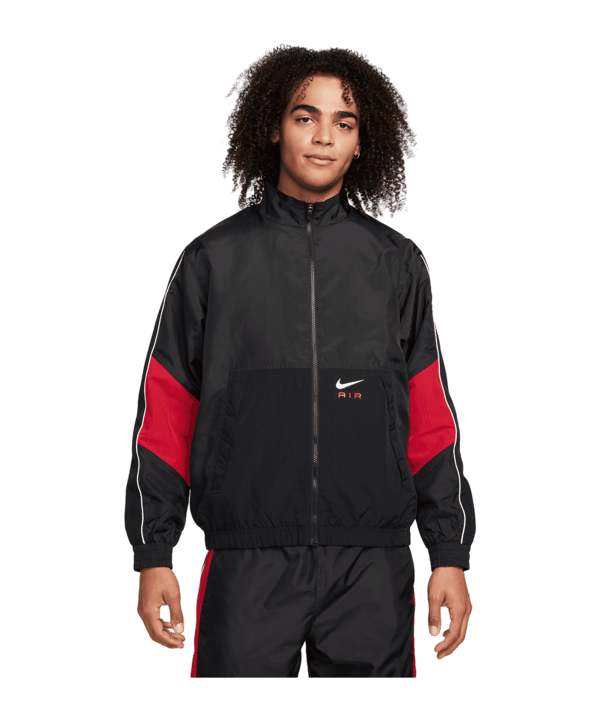 Nike Woven Air Jacke Schwarz Rot F011 - schwarz