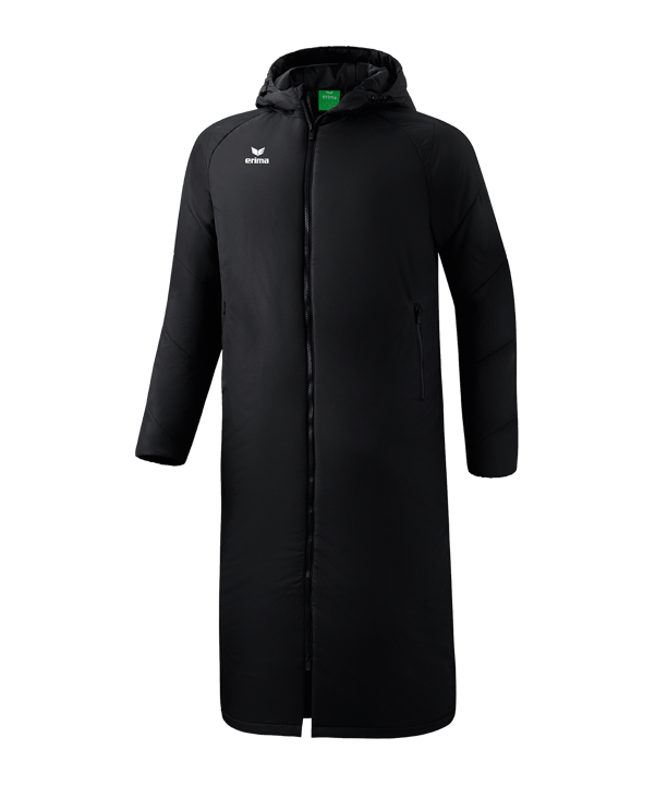 Erima Team Stadionmantel Schwarz - schwarz