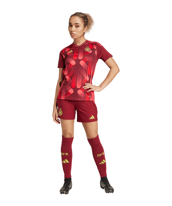 adidas Deutschland Trikot Away EM 2025 Damen Rot - rot