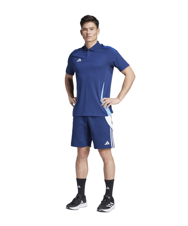 adidas Tiro 24 Short Dunkelblau Weiss - blau