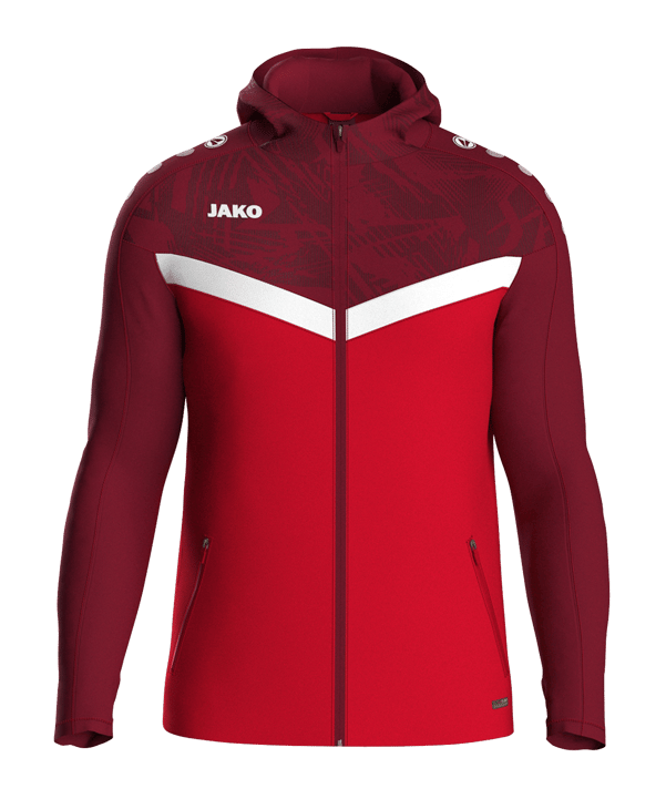 JAKO Iconic Kapuzenjacke Kids Rot F103