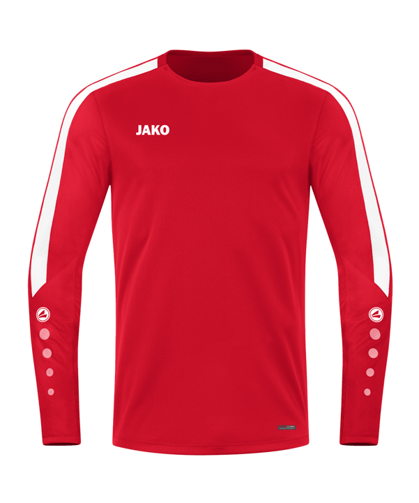 JAKO Power Sweatshirt Rot Weiss F100