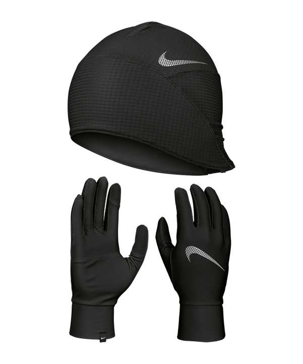 Nike Essential Mütze und Handschuh Set F082 - schwarz