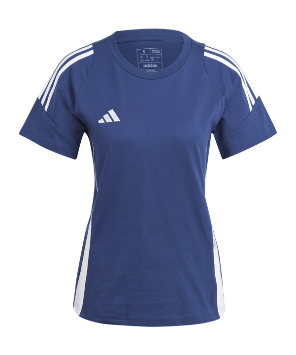 adidas Tiro 24 T-Shirt Damen Blau Weiss