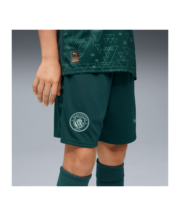PUMA Manchester City Replica Short Kids Grün F04 - gruen