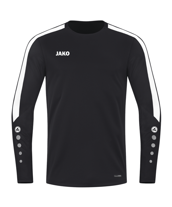 JAKO Power Sweatshirt Kids Schwarz Weiss F800