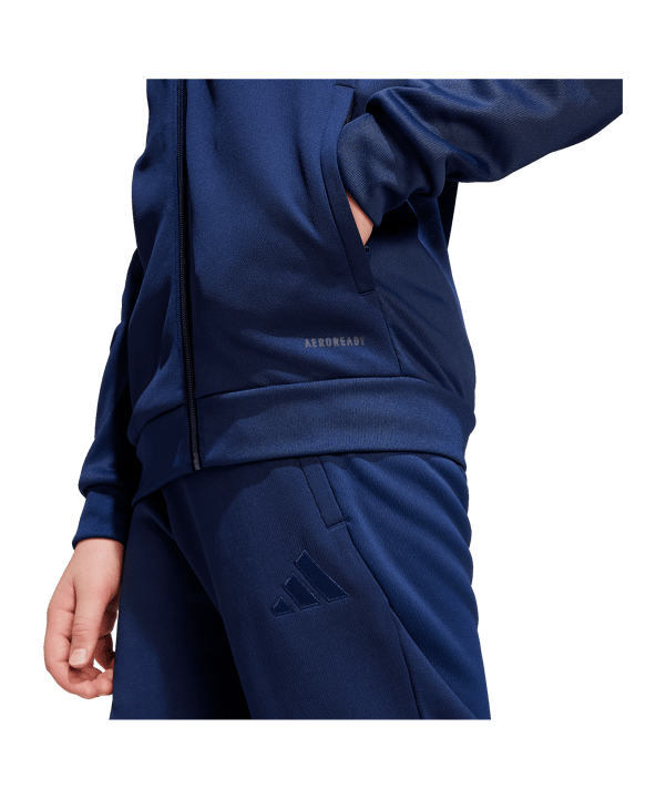 adidas Tiro 25 Travel Kapuzenjacke Kids Blau - blau