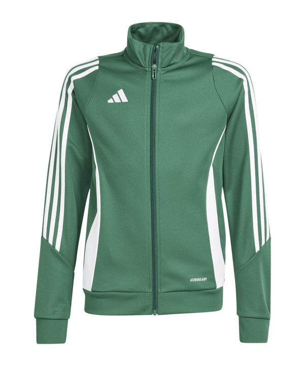 adidas Tiro 24 Trainingsjacke Kids Grün Weiss | - gruen