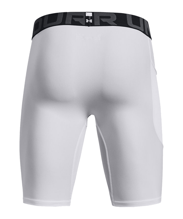 Under Armour HeatGear Long Short Weiss F100 - weiss
