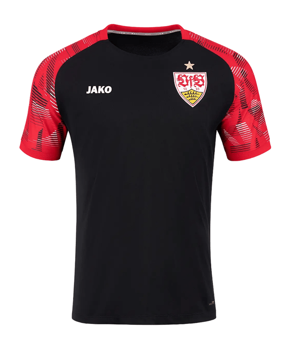 JAKO VfB Stuttgart Warm-Up International T-Shirt Schwarz F812 - schwarz