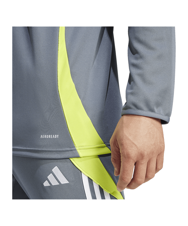adidas Tiro 24 Trainingstop Grau Gelb - grau