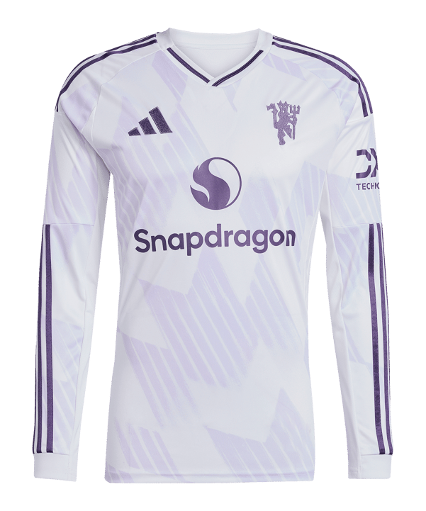 adidas Manchester United Longsleeve Trikot Away 2025/2026 Weiß - weiss