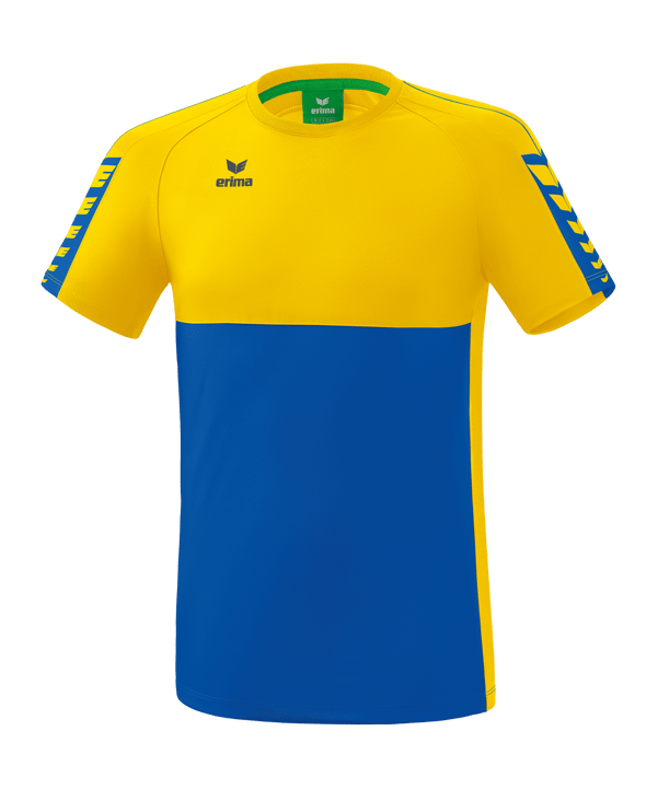 Erima Six Wings T-Shirt Kids Blau Gelb