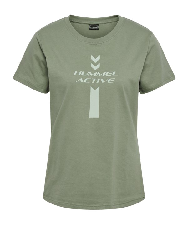 Hummel hmlACTIVE Graphic T-Shirt Damen Grün F6005 - gruen