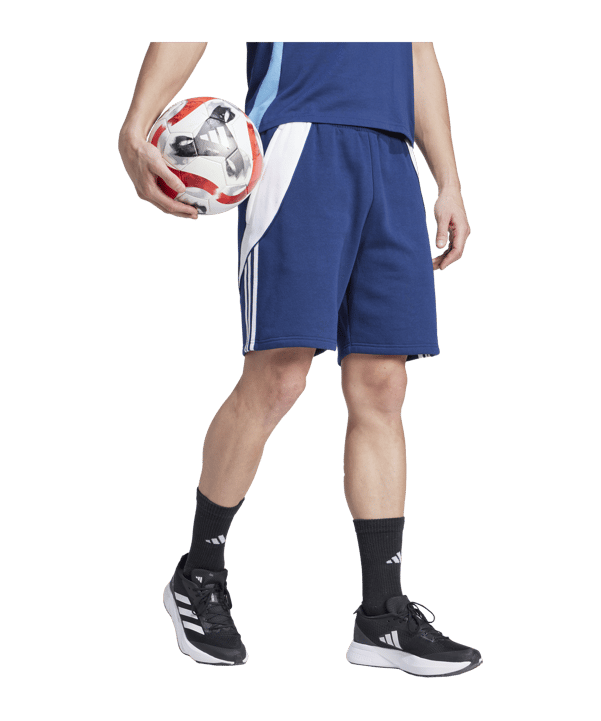 adidas Tiro 24 Short Dunkelblau Weiss - blau