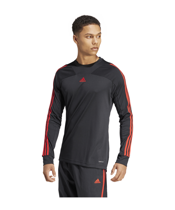 adidas Predator Trikot langarm Schwarz Rot L