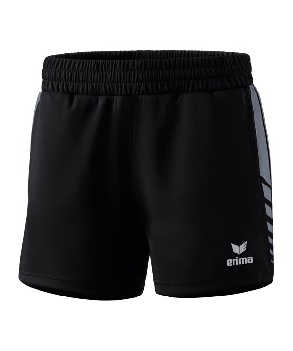 Erima Six Wings Worker Short Damen Schwarz Grau