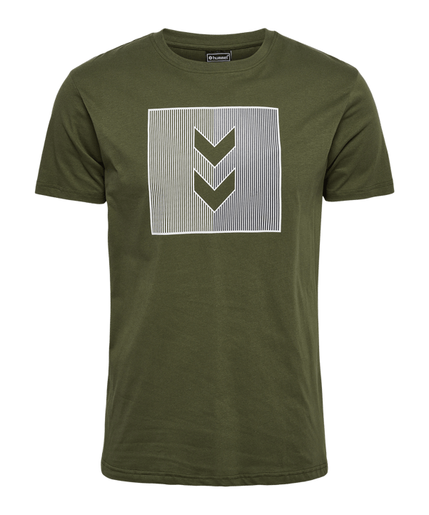 Hummel Active Stripe Co T-Shirt Grün F6453 