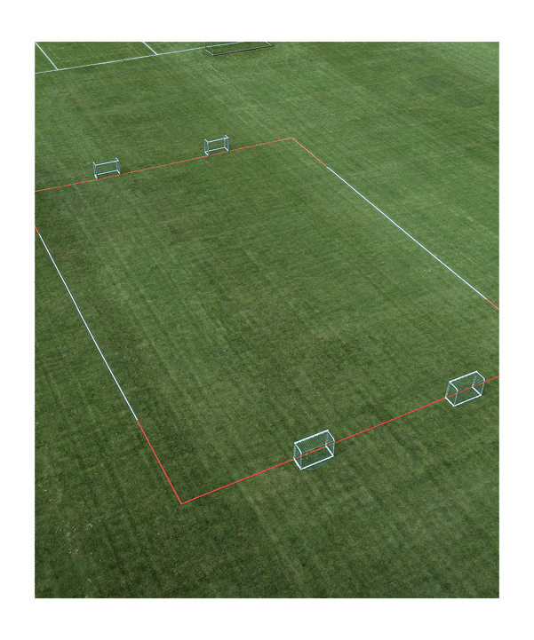 Cawila ACADEMY Spielfeldmarkierung 25x20m | | Rot-Weiss | FUNINO Markierungsgurte - rot