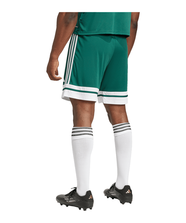 adidas Squadra 25 Short Dunkelgrün/Weiß - gruen