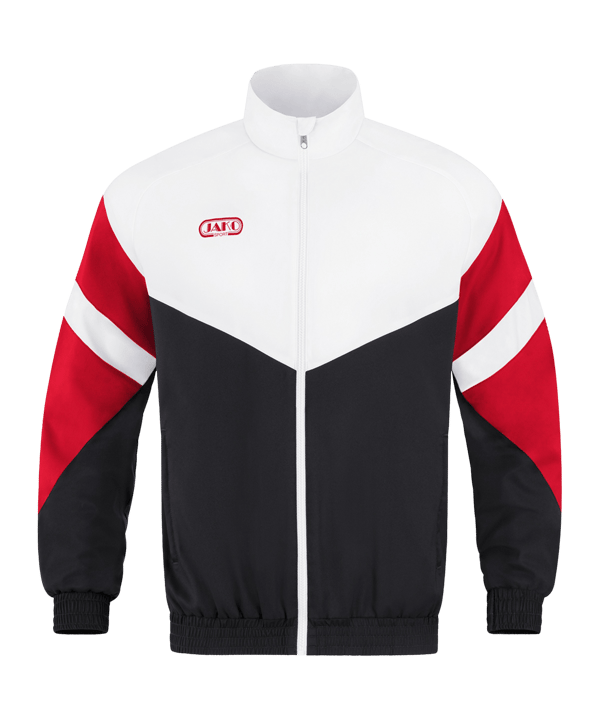 JAKO Retro Freizeitjacke Schwarz Weiss Rot F816