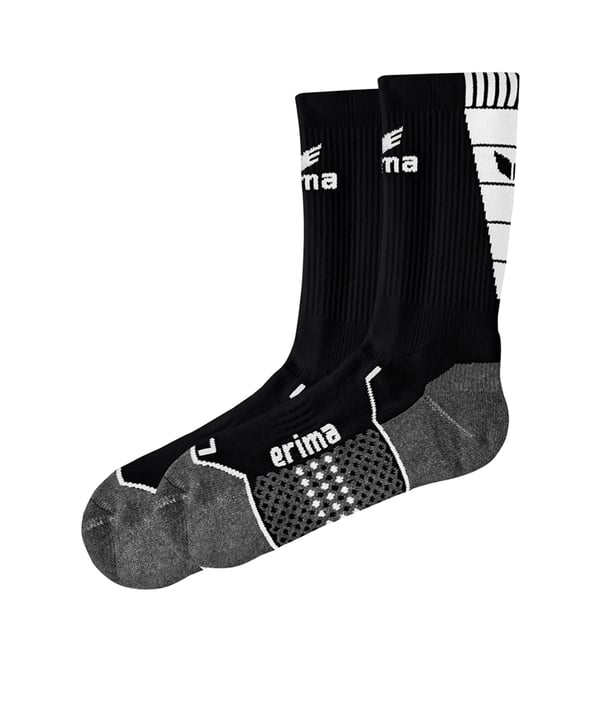 Erima Short Socks Trainingssocken Schwarz Weiss