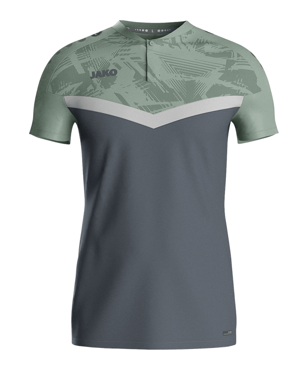 JAKO Iconic Poloshirt Grau Grün F852