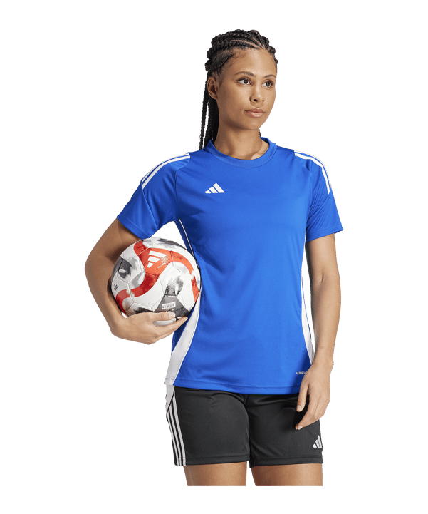 adidas Tiro 24 Trikot Damen Blau Weiss - blau