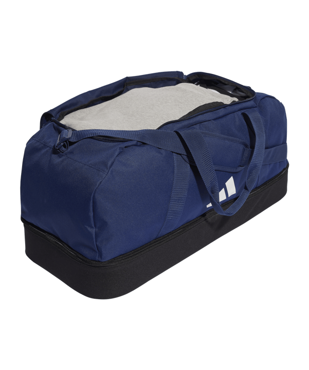 adidas Tiro League Duffel Bag Gr. L Blau Weiss - dunkelblau