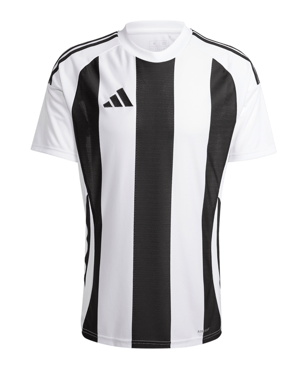 adidas Striped 24 Trikot Weiss Schwarz