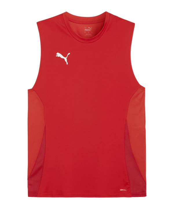 PUMA teamGOAL Tanktop Rot Weiss F01