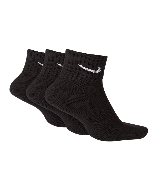 Nike Cushion Quarter Training Socken 3er Pack F001 | - schwarz
