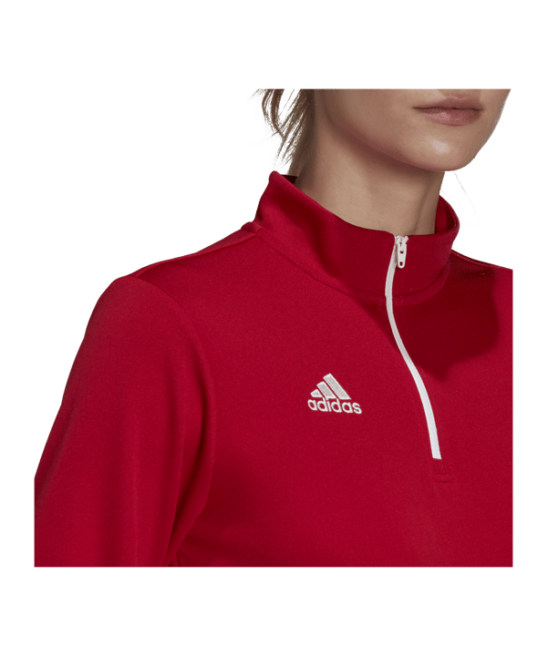 adidas Entrada 22 HalfZip Sweatshirt Damen Rot - rot