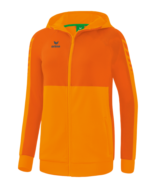 Erima Six Wings Kapuzenjacke Damen Orange