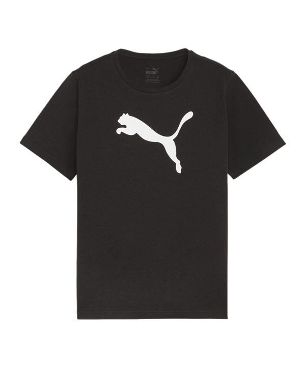 PUMA teamRISE Logo Trainingshirt Kids Schwarz F03 PUMA teamRISE Logo Trainingshirt Kids Schwarz F03