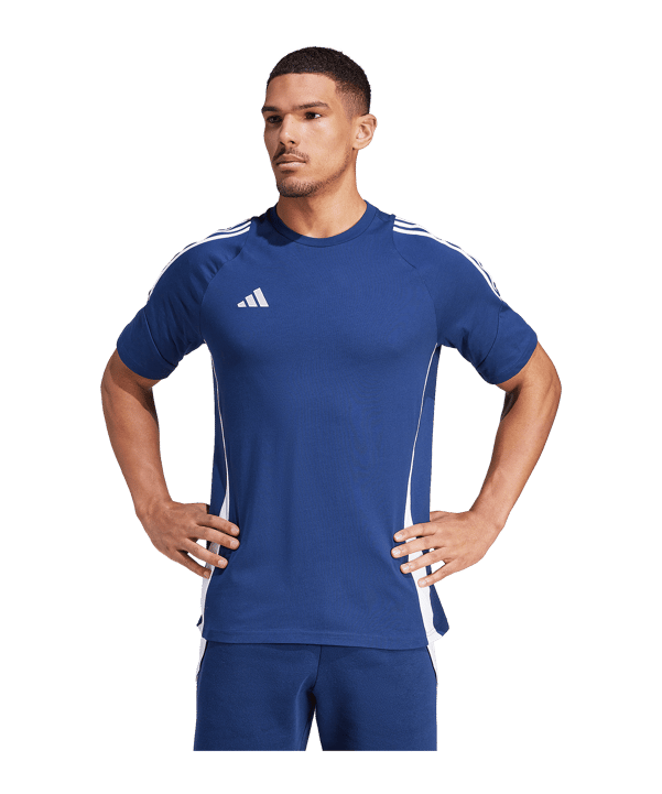 adidas Tiro 24 T-Shirt Blau Weiss