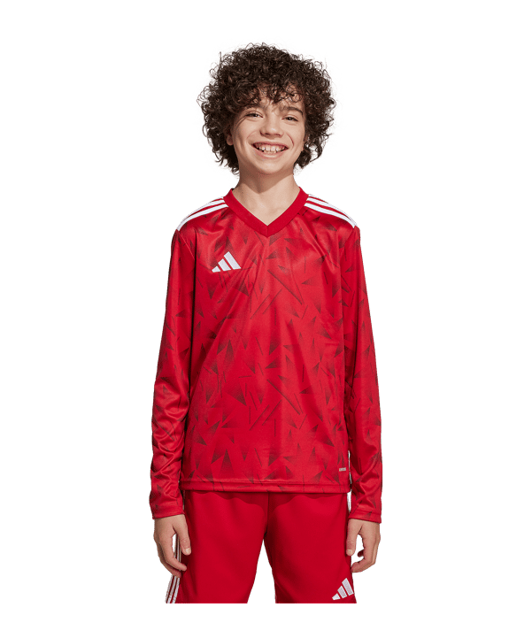 adidas Team Icon 25 Trikot langarm Kids Rot - rot