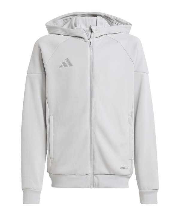 adidas Tiro 25 Travel Kapuzenjacke Kids Grau