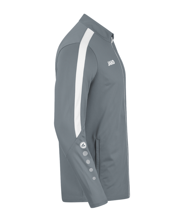 JAKO Power Polyesterjacke Grau Weiss F840 - grau