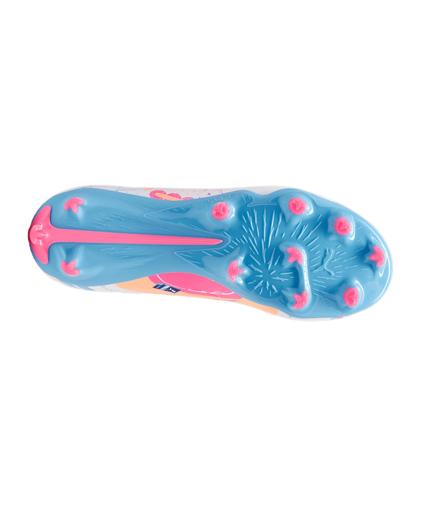 PUMA ULTRA 5 Match FG/AG Volume Up Jr Kids Weiss Blau F01 - weiss