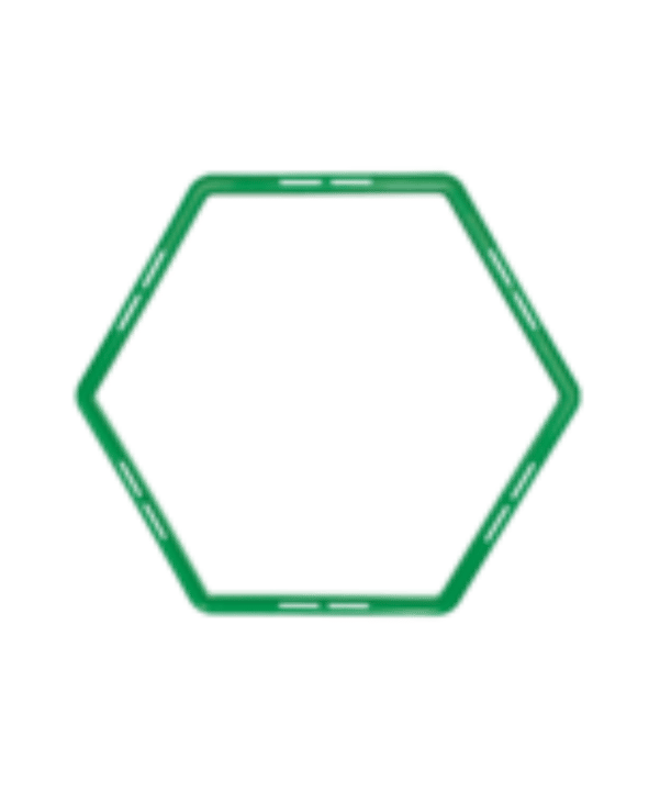 Cawila Hexa-Hoops Koordinationsleiter Set | 6er Set mit Tasche und 5 Clips | 49mm | Grün - gruen